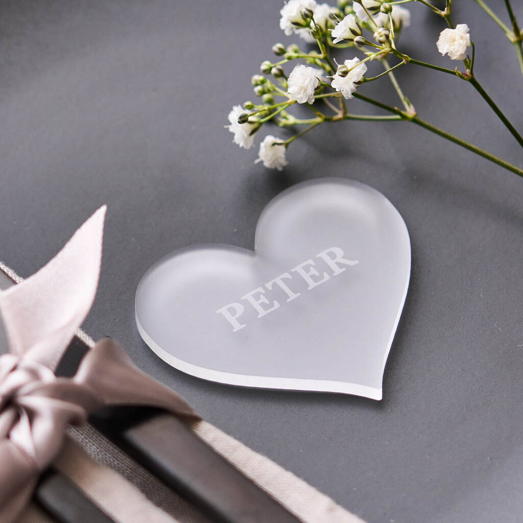 Frosted Heart Wedding Place Setting