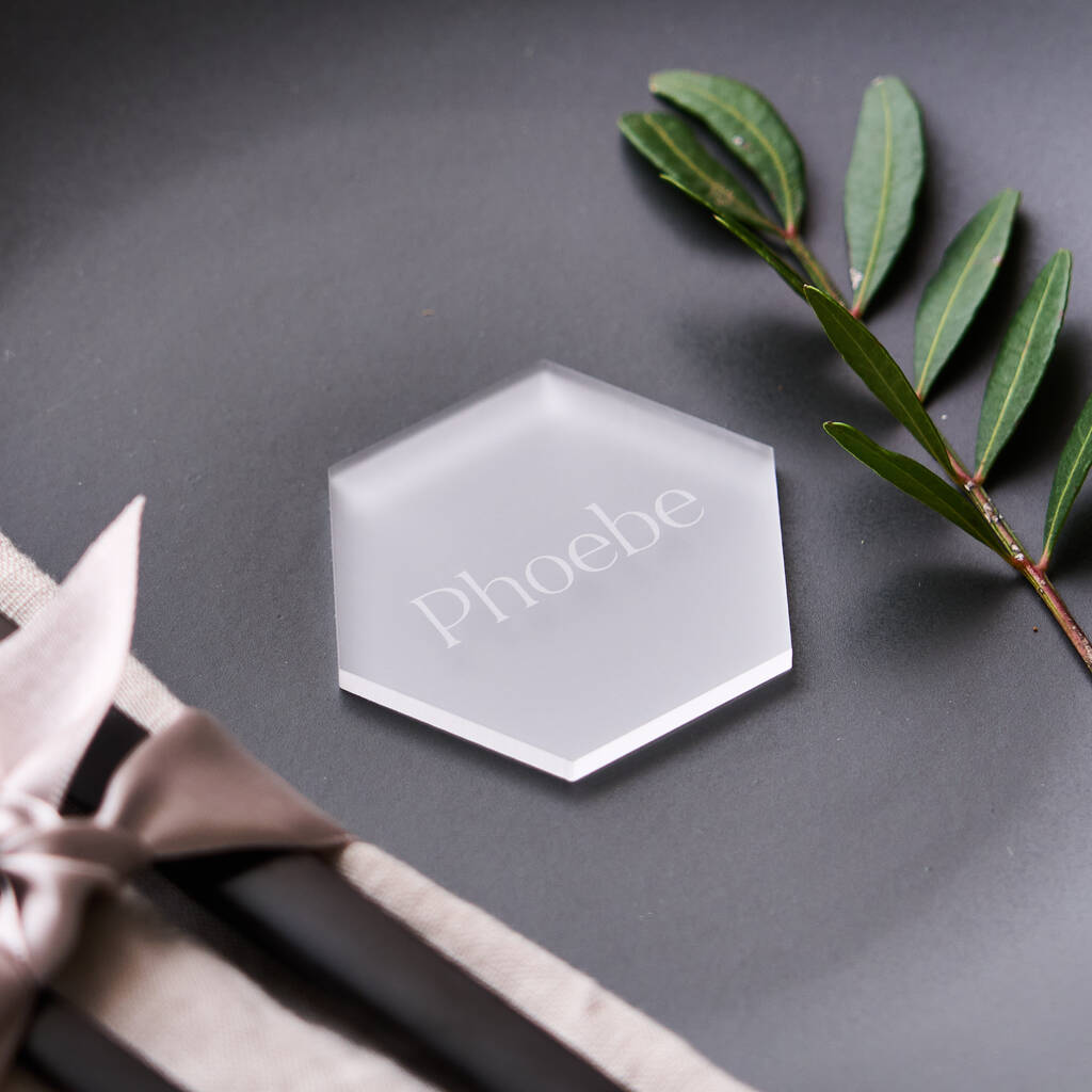 Frosted Hexagon Wedding Place Setting