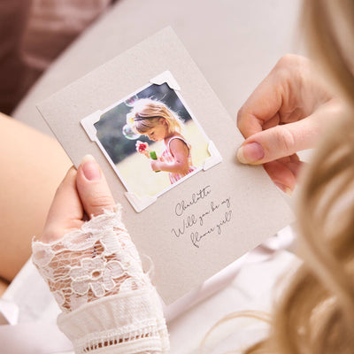 Personalised Be My Flower Girl Photo Card