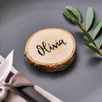 Wooden Log Place Setting
